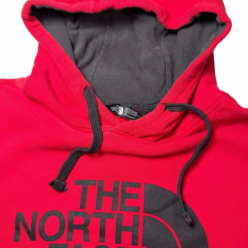 The North Face Mens Red Half Dome Logo Pullover Hoodie Size L